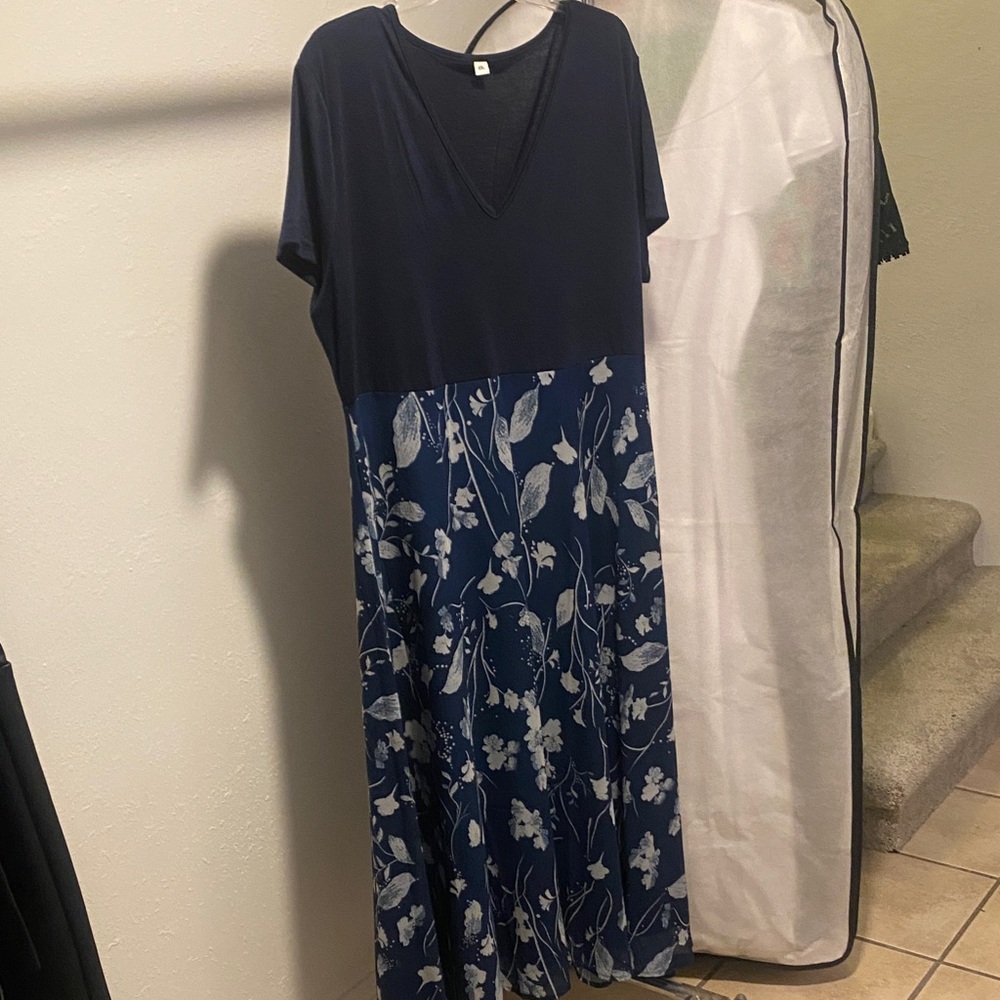 Navy Floral Maxi Dress